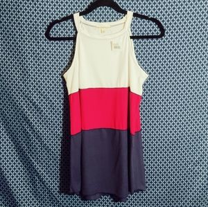 Above and Beyond - Women's red, white and blue ribbed tank top. New. Size - M